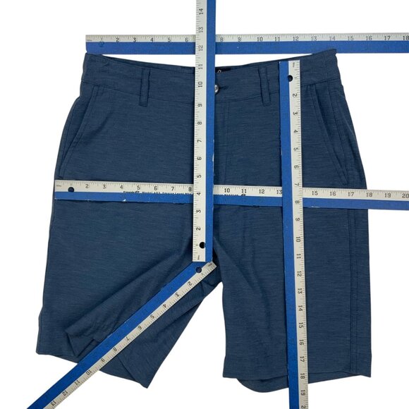 Faherty All Day Shorts 28 Blue Flat Front Classic Fit Zip Fly Logo Beach Summer - Picture 5 of 14